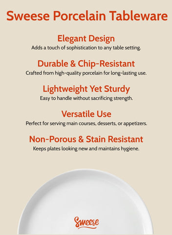 Sweese plate on a dining table highlighting versatile everyday use