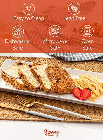 Sweese platter glaze close-up showing smooth surface and stain-resistant porcelain