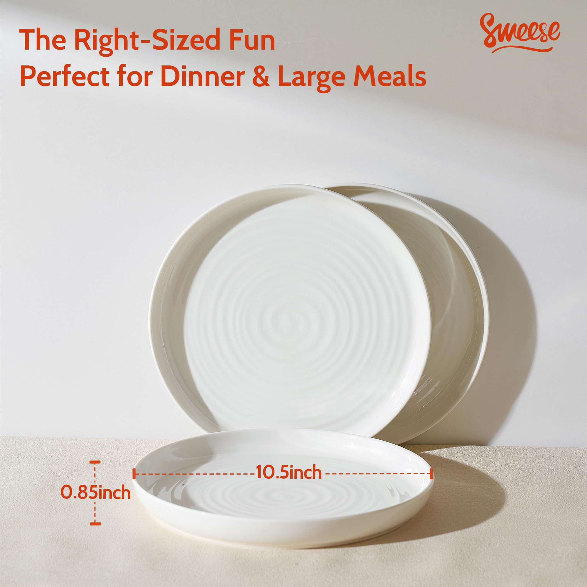 Sweese close-up of spiral ripple glaze showing texture and artisanal finish for improved plating