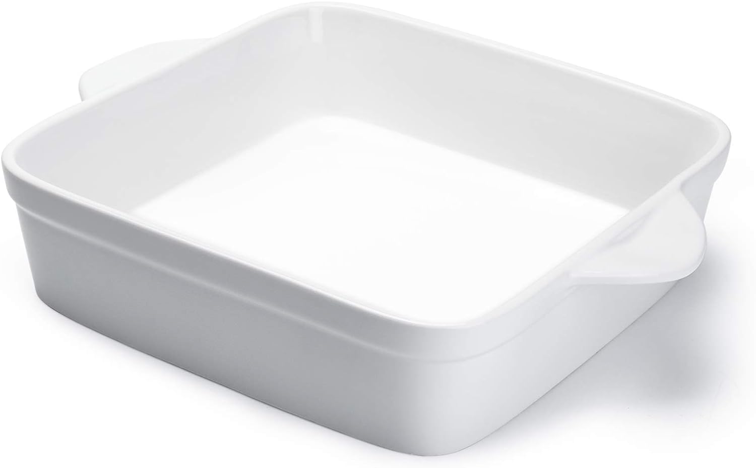 Sweese front view of square baking dish showing clean design and durable finish