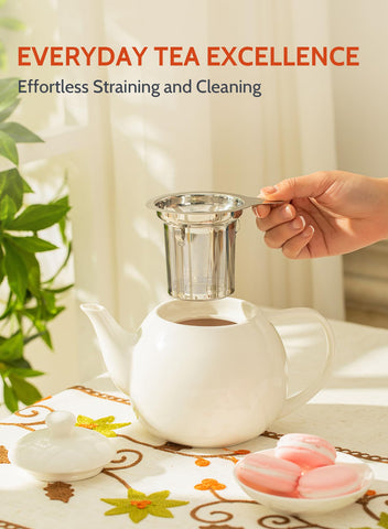 Sweese teapot lid gasket detail displaying silicone seal that keeps lid secure while pouring
