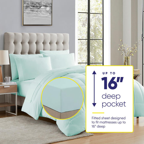 Sweet Home Collection close-up of brushed microfiber comforter texture highlighting softness and warmth