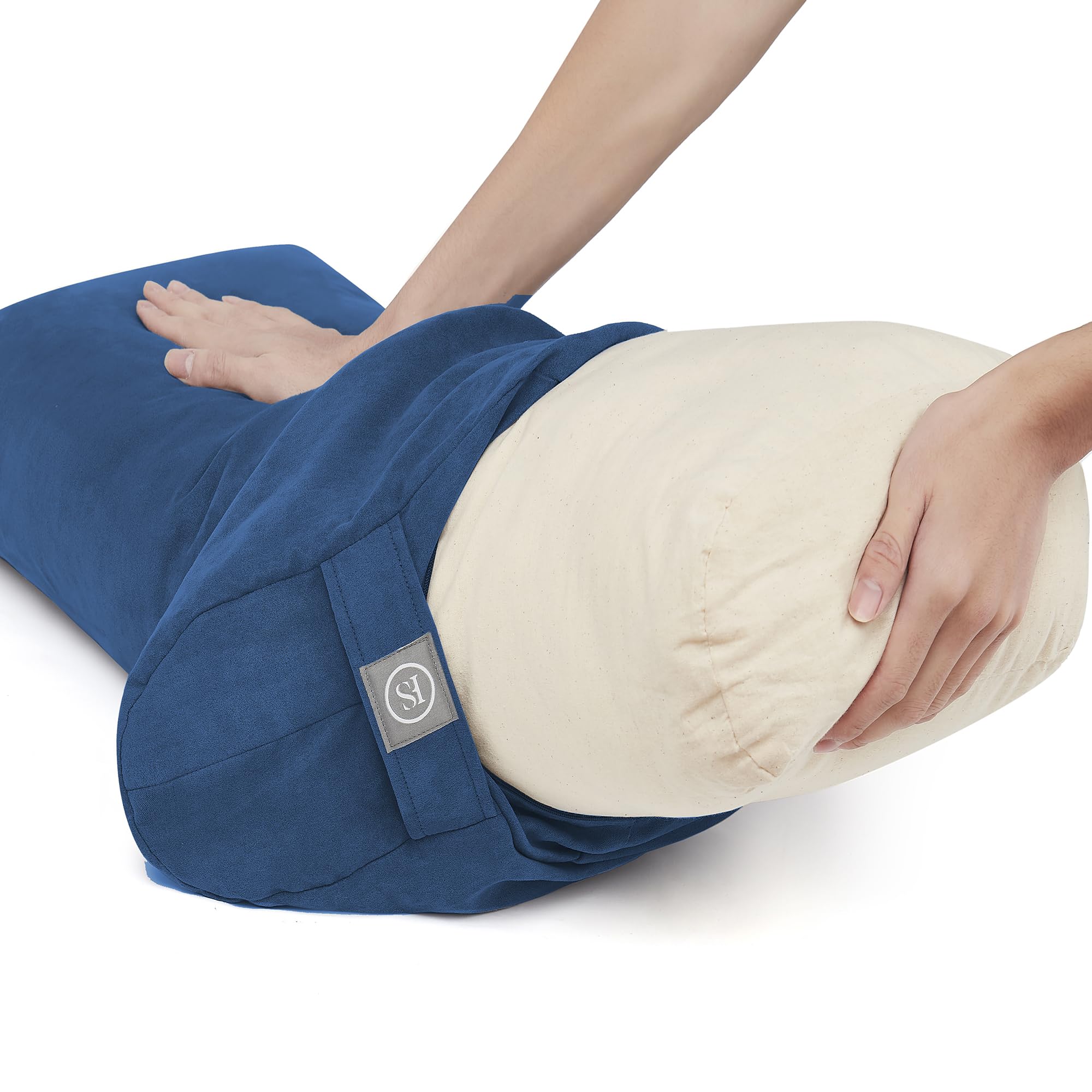 Sweet Home Collection bolster used under lower back to improve spinal alignment