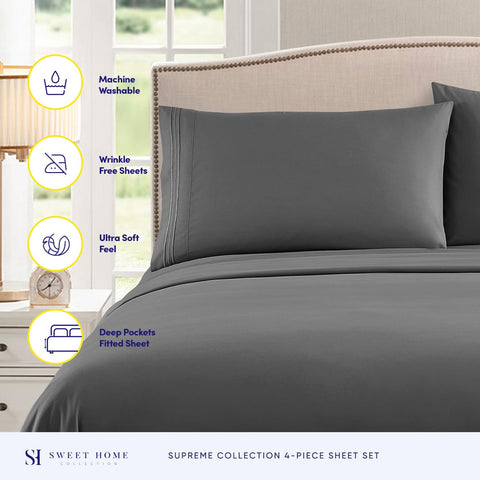 Sweet Home Collection brushed microfiber close-up showing soft texture benefit
