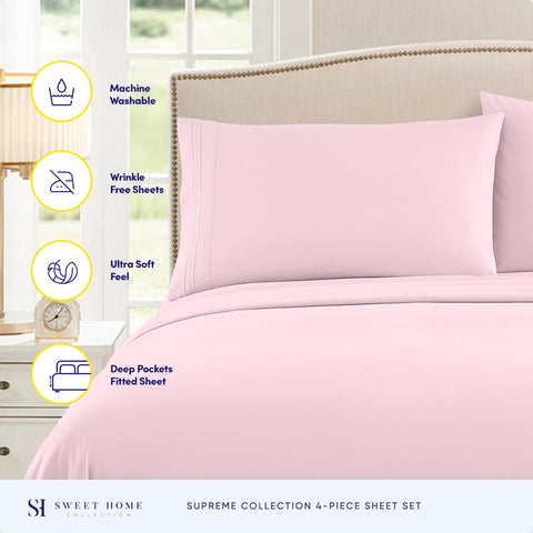 Sweet Home Collection close-up of brushed microfiber texture for softer sleep feel benefits