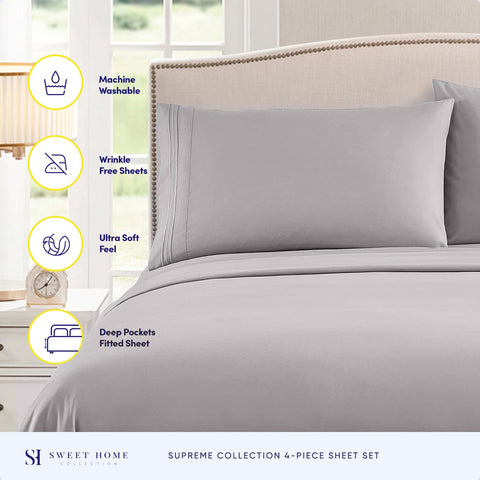 Sweet Home Collection close-up of brushed microfiber texture highlighting soft feel
