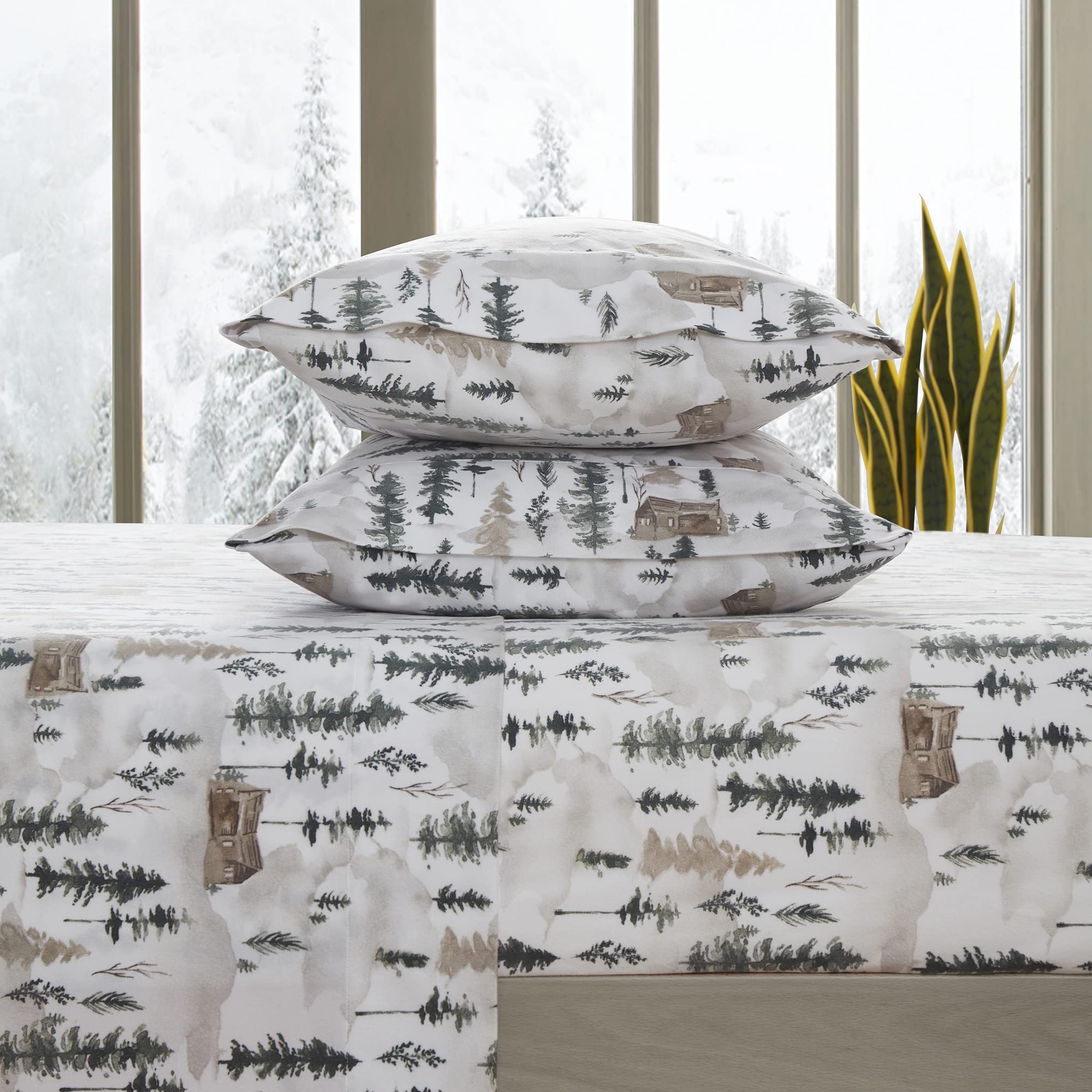 Sweet Home Collection close-up of brushed flannel texture for plush warmth