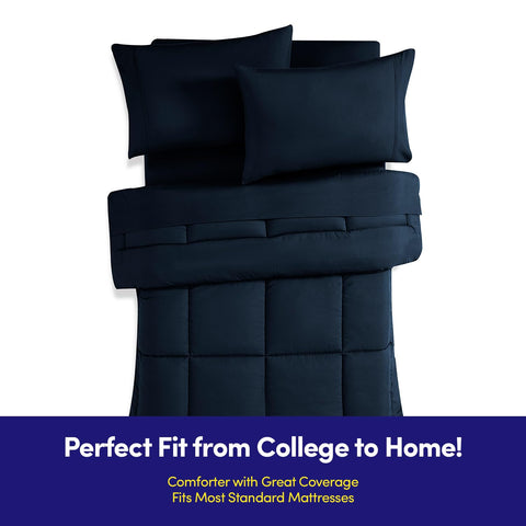 Sweet Home Collection close-up comforter stitching showing plush texture and durability benefit