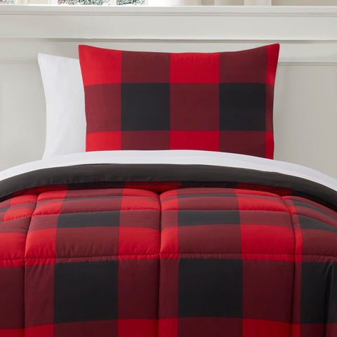 Sweet Home Collection comforter loft cross-section showing plush down-alternative warmth