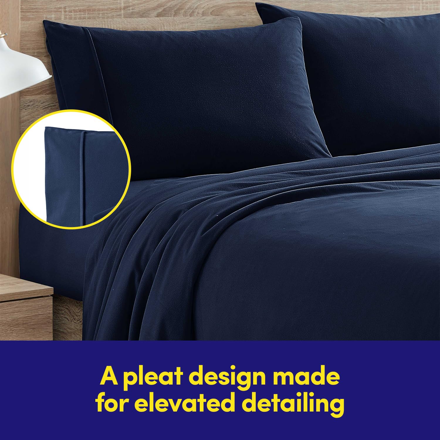 Sweet Home Collection built-in corner strap and elastic close-up for no-slip stability