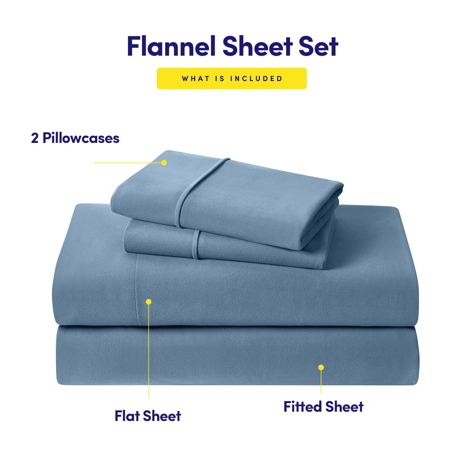 Sweet Home Collection full bed shot with sheets layered for a cozy bedroom look