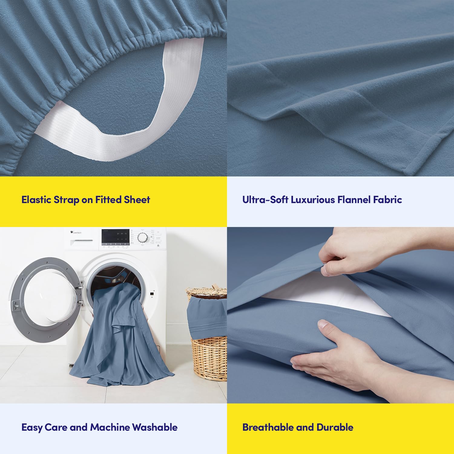 Sweet Home Collection fitted sheet on mattress showing deep pocket fit and mattress coverage