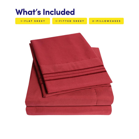 Sweet Home Collection elastic corner strap detail securing sheet, prevents slipping all night