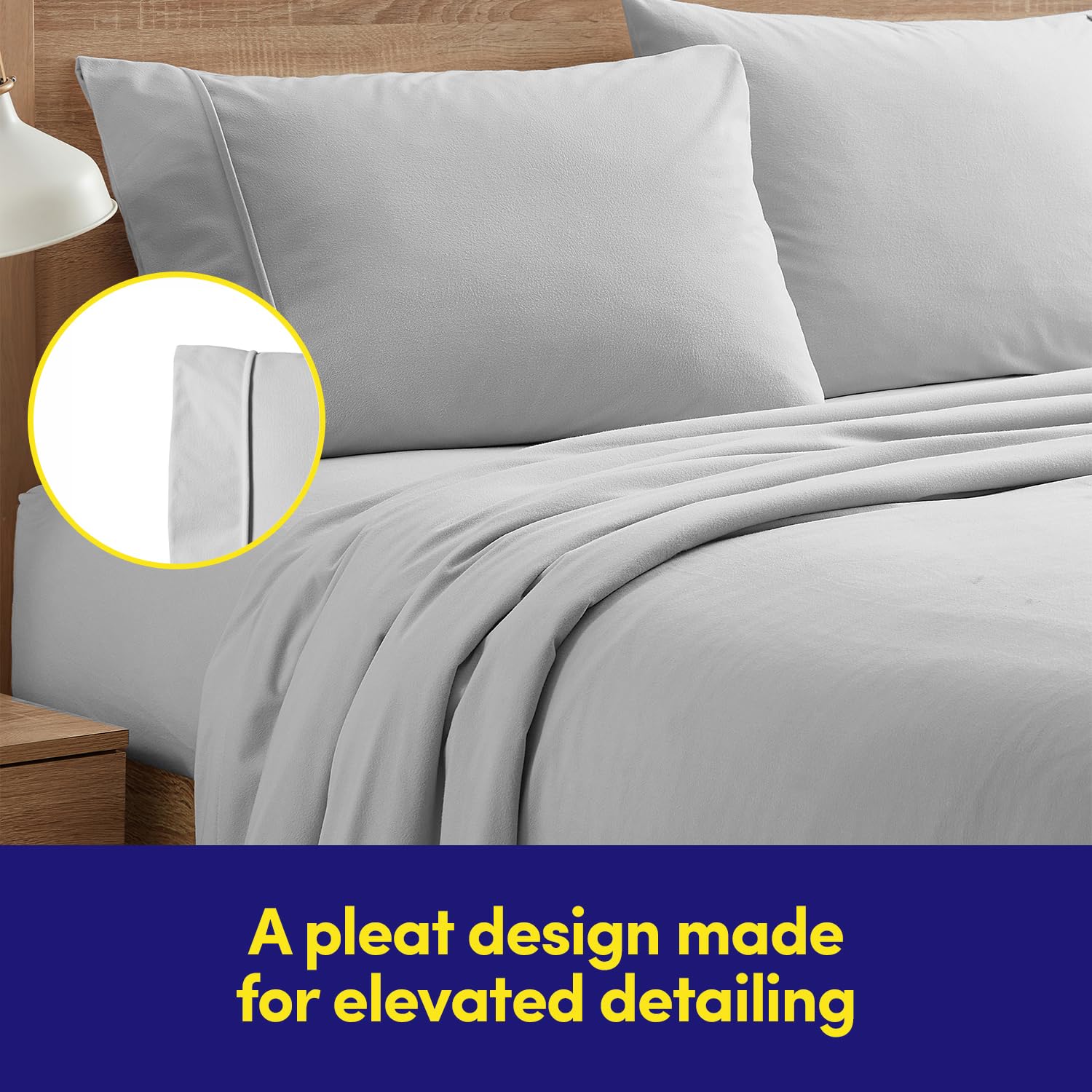 Sweet Home Collection fitted sheet on deep mattress showing snug deep-pocket fit