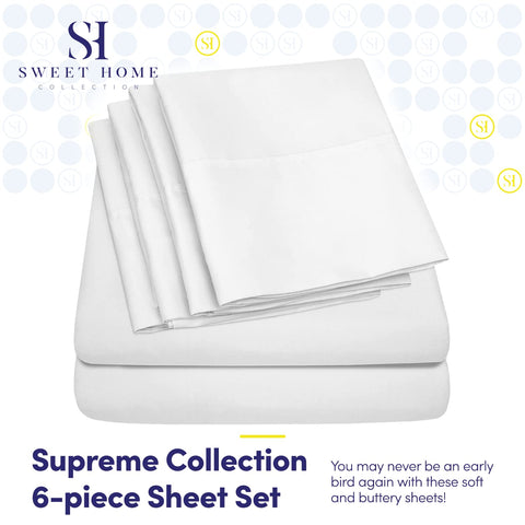 Sweet Home Collection fitted sheet deep pocket detail for secure fit