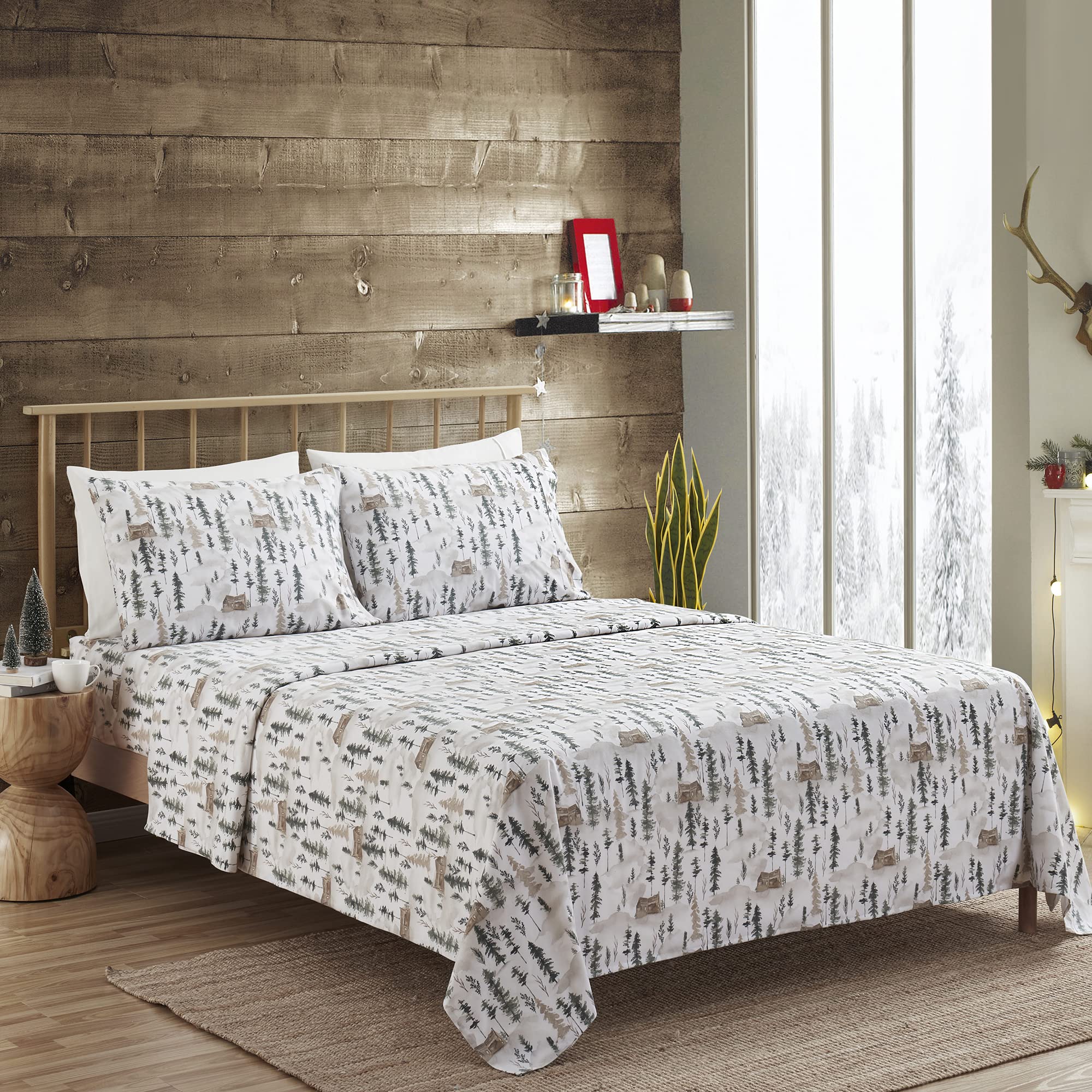 Sweet Home Collection fitted sheet deep pocket and elastic securing mattress snugly