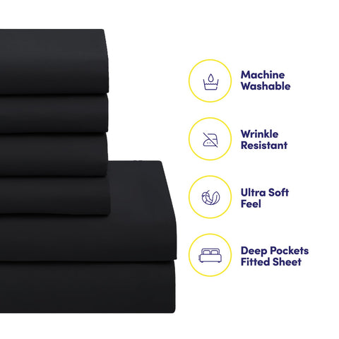 Sweet Home Collection fitted sheet corner with elastic straps for secure fit