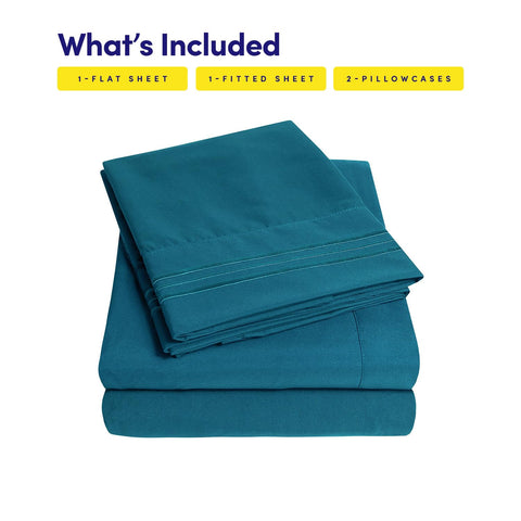 Sweet Home Collection flat sheet and pillowcases drape for refined comfort