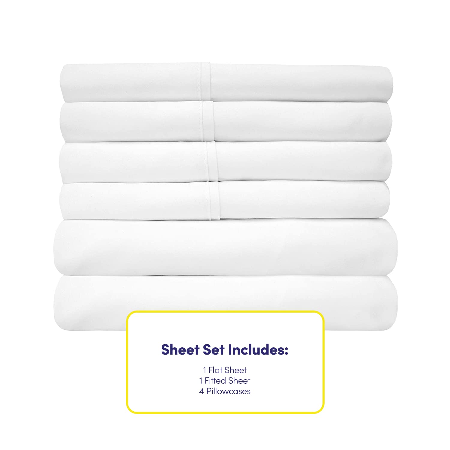 Sweet Home Collection four pillowcases neatly arranged for extra options