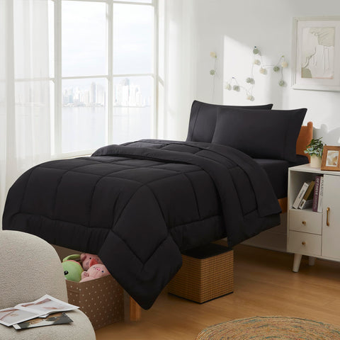Sweet Home Collection front packaging shows complete five-piece dorm set and convenience