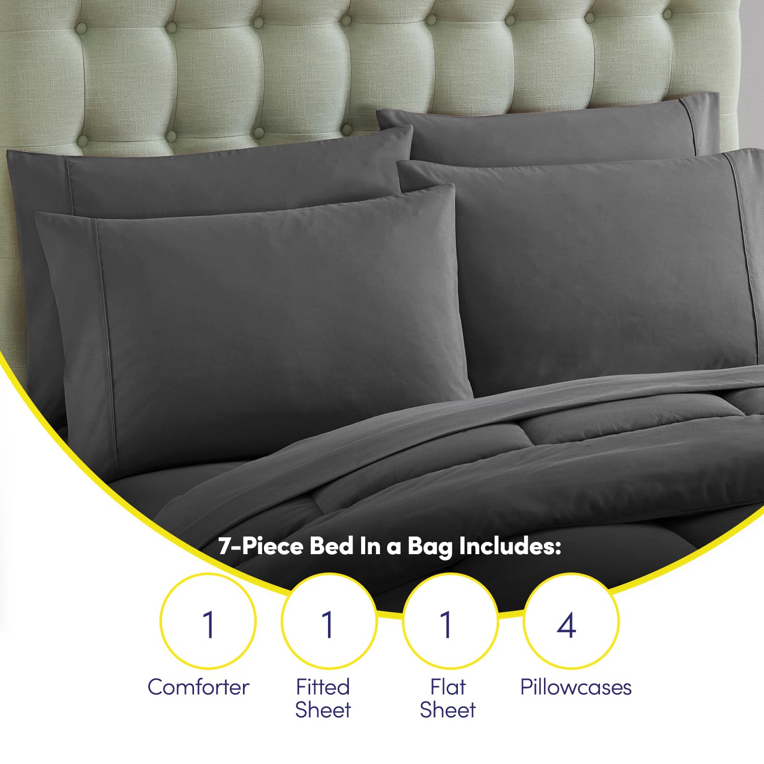 Sweet Home Collection lifestyle bedroom styling showing made bed and inviting decor for instant upgrade