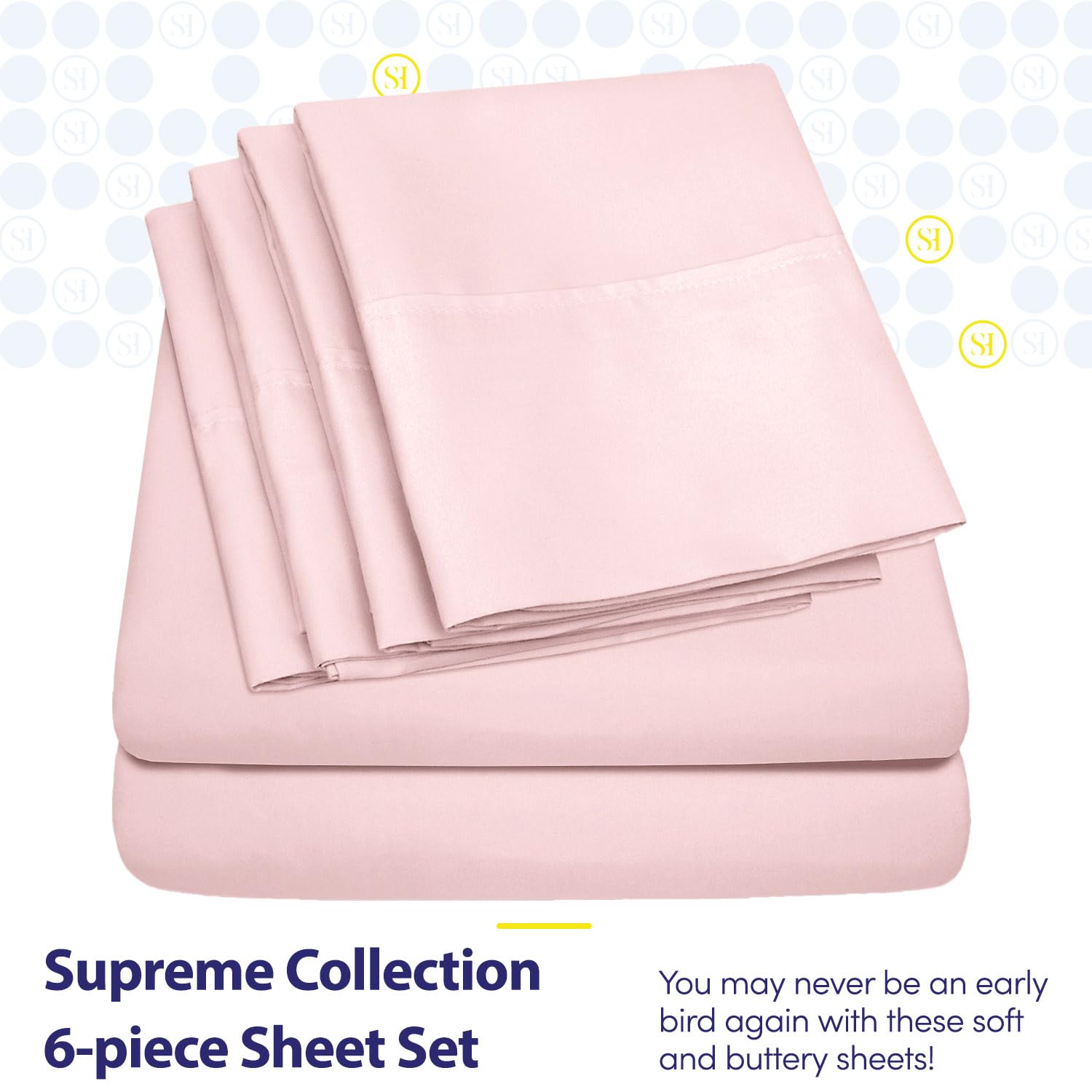 Sweet Home Collection fitted sheet deep pocket detail ensuring secure mattress fit