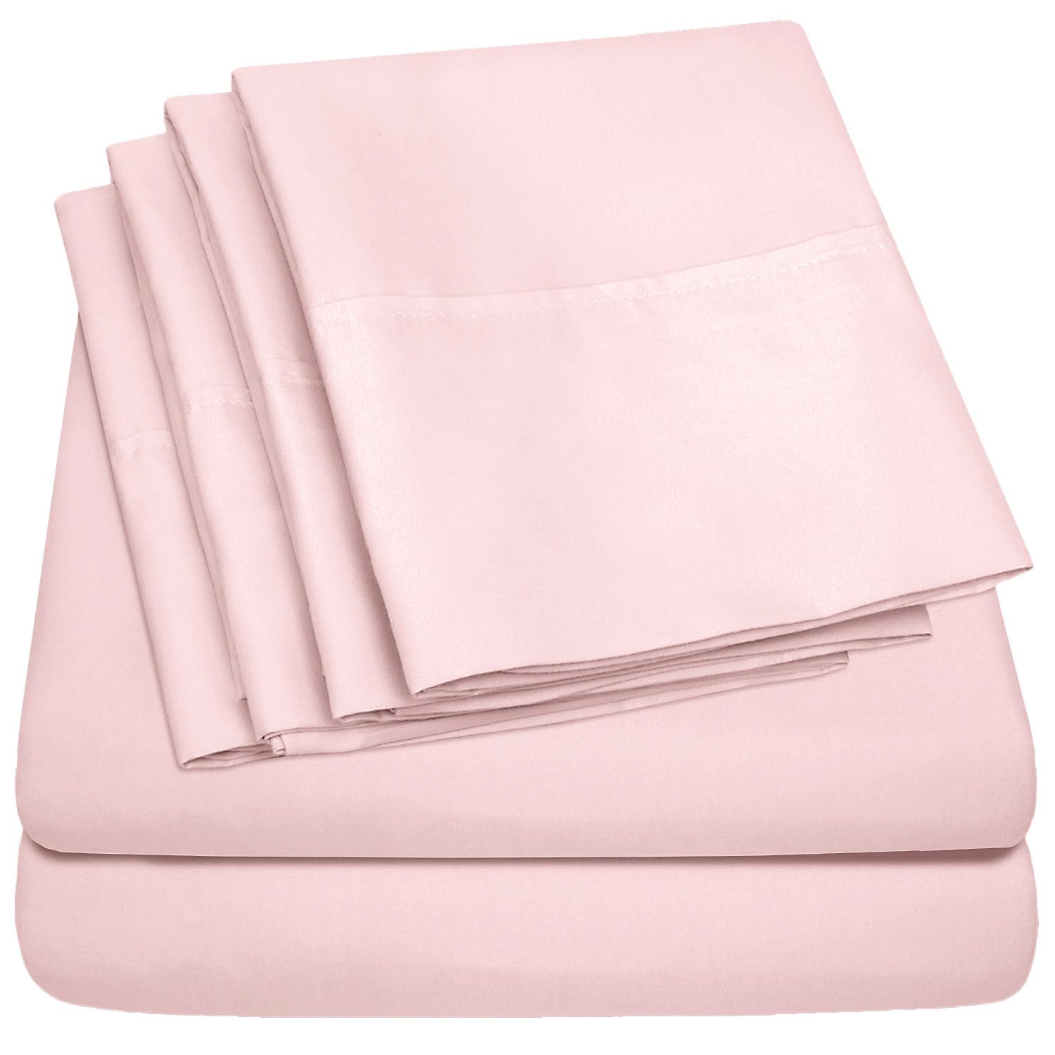 Sweet Home Collection front packaging showing pale pink queen sheet set and value
