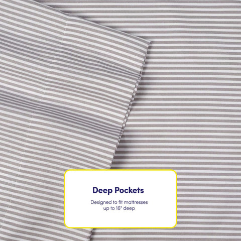 Sweet Home Collection stacked pillowcases showing extra two pillowcases and clear size comparison