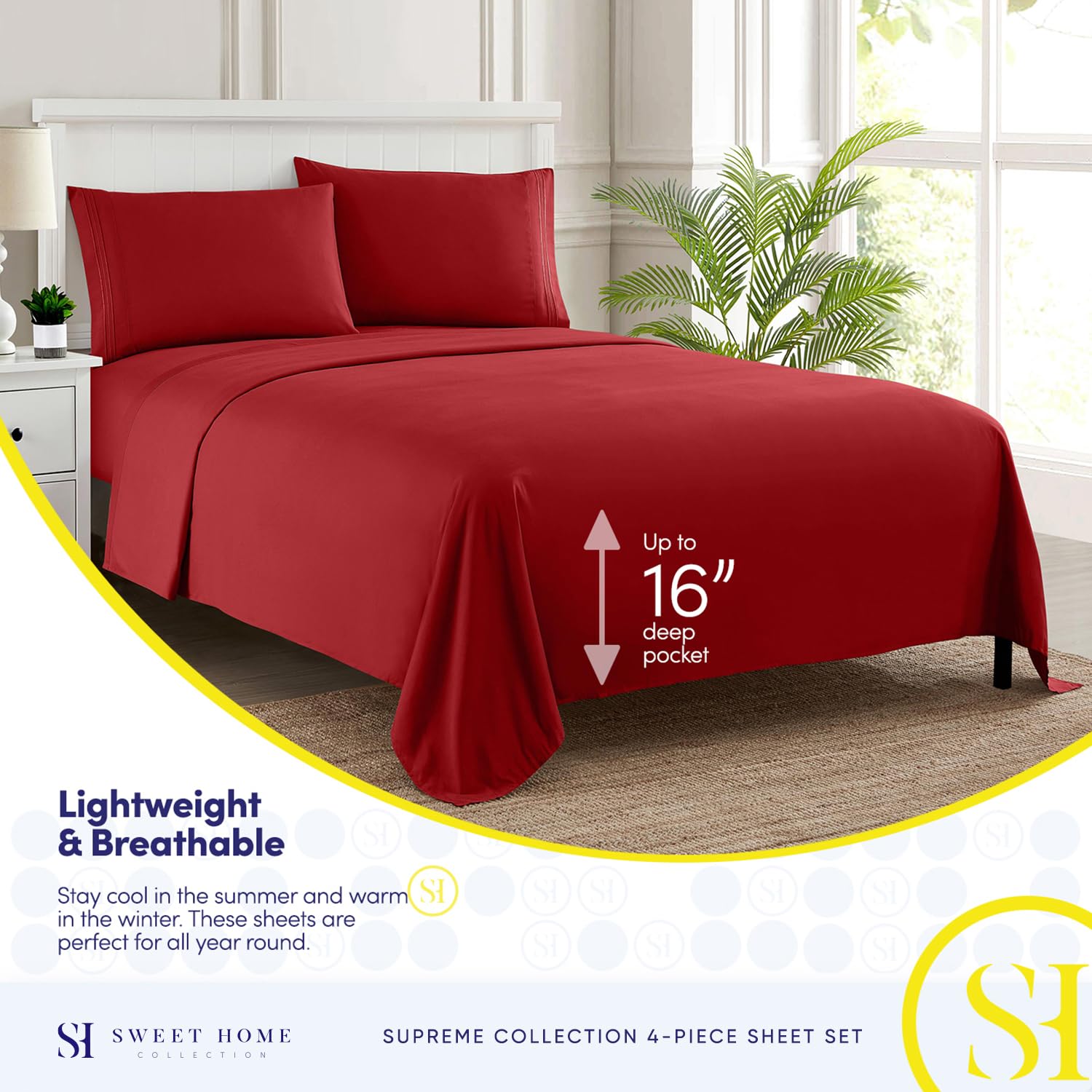 Sweet Home Collection fabric close-up showing brushed microfiber texture and comfort