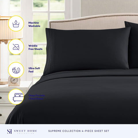 Sweet Home Collection close-up of brushed microfiber texture for softness