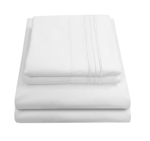 Sweet Home Collection front view of queen sheet set packaging showing product and color