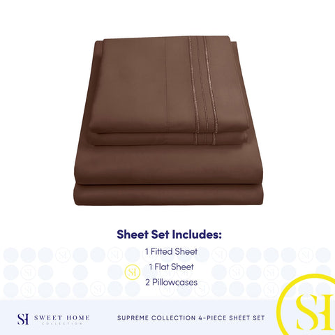 Sweet Home Collection styled bedroom with sheets highlighting comfortable sleep setting