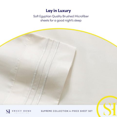 Sweet Home Collection pillowcase and label close-up showing quality finish and sizing