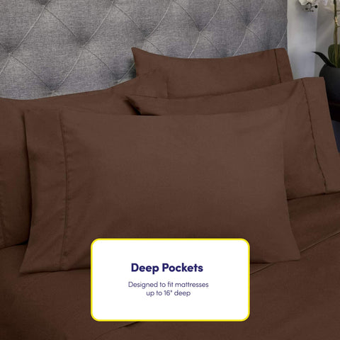 Sweet Home Collection four pillowcases stacked illustrating extra pillow options