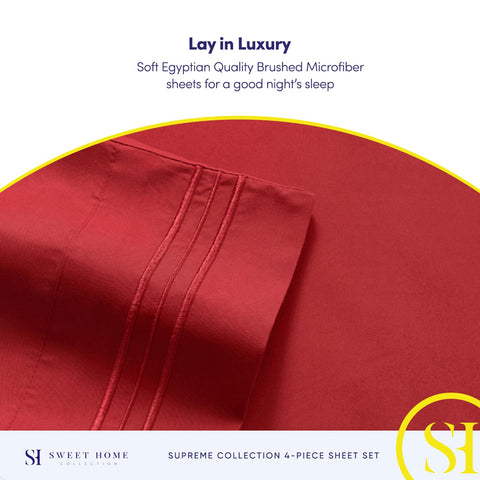 Sweet Home Collection sheet on mattress showing deep pocket fit and scale