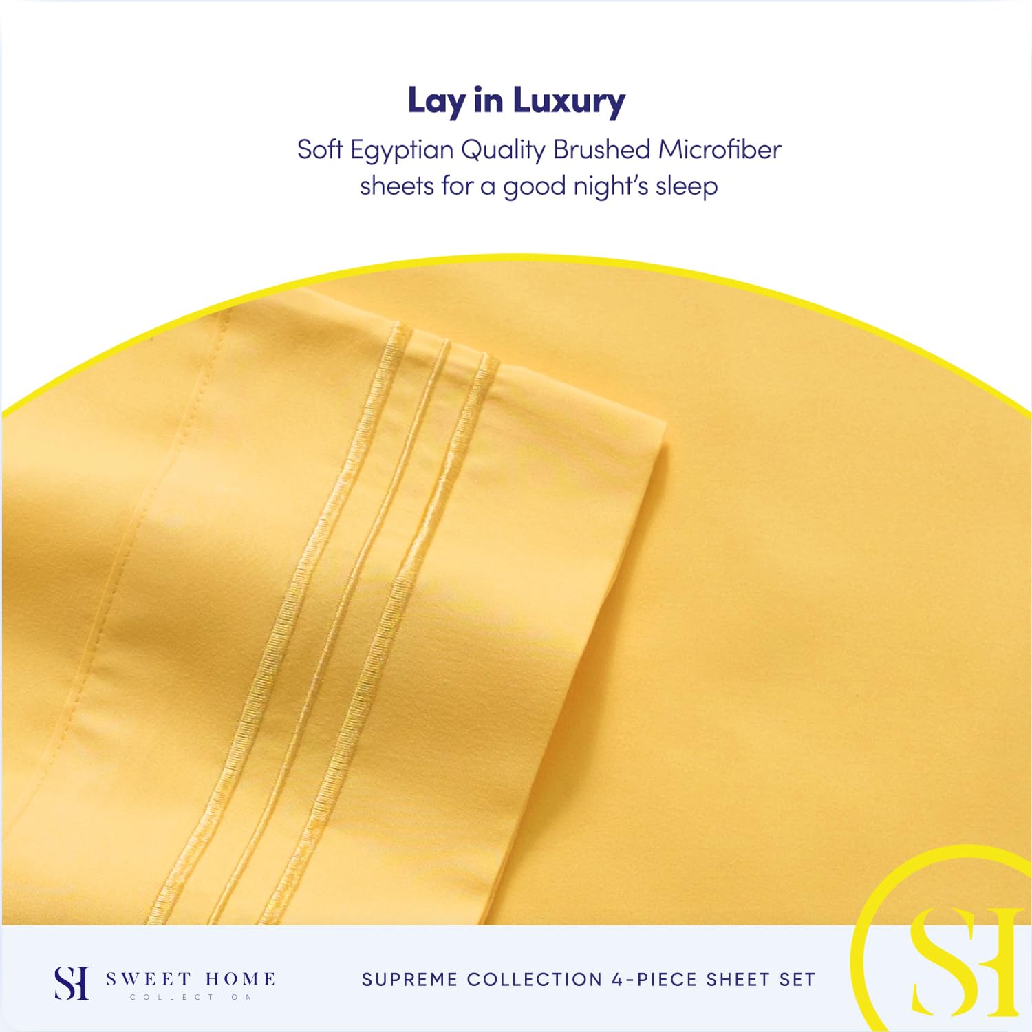 Sweet Home Collection deep pocket demonstration showing fit on thick mattress and coverage