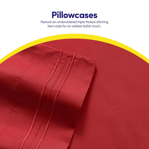 Sweet Home Collection sheet set beside ruler for scale, shows accurate size and fit