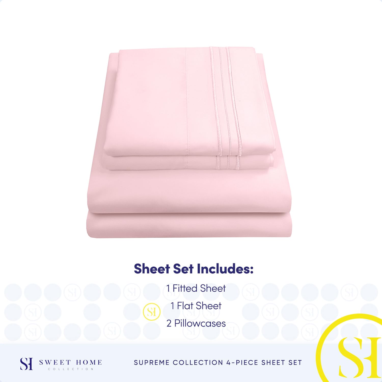 Sweet Home Collection sheet set on styled bed showing tidy look and comfort benefit