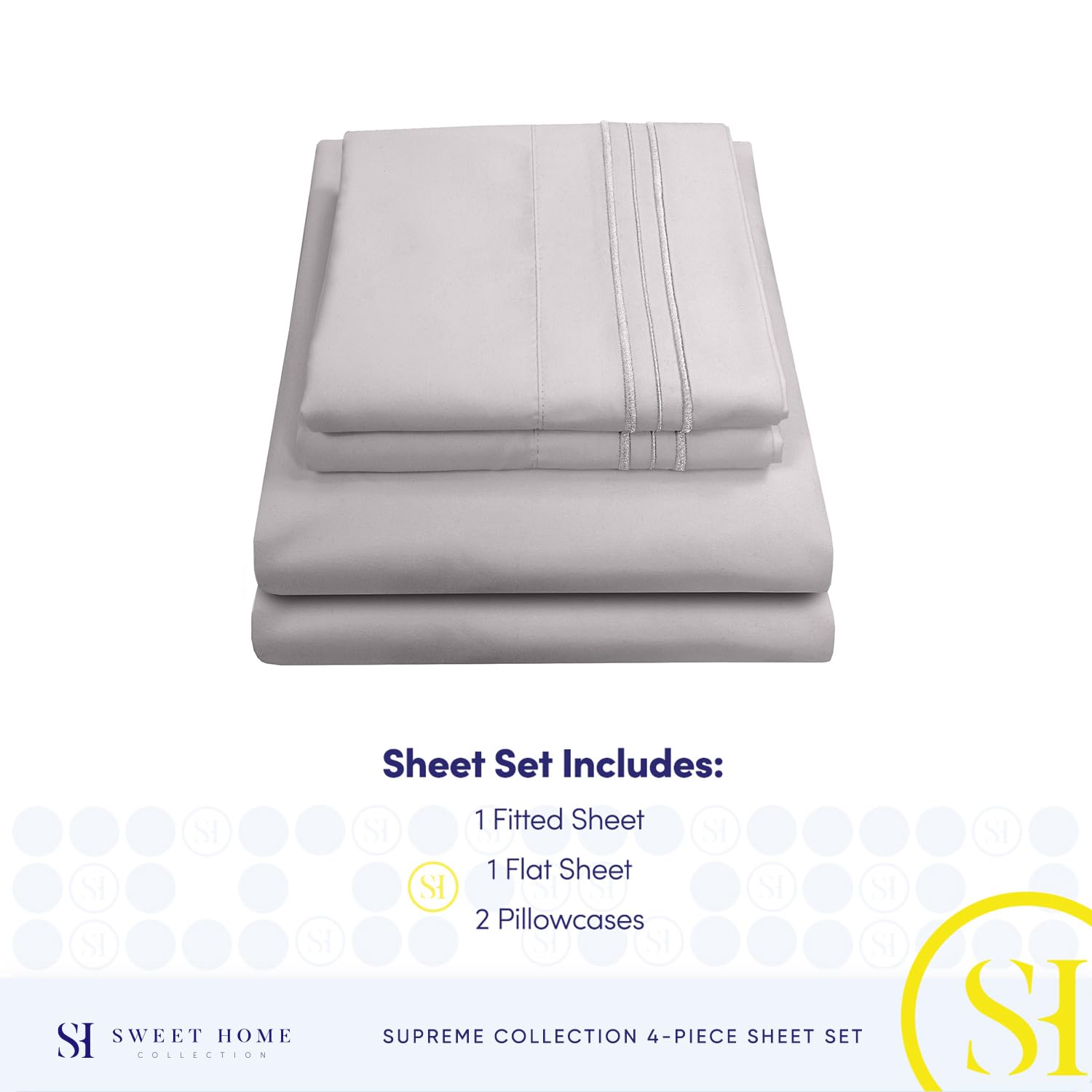 Sweet Home Collection close detail of built-in sheet straps keeping corners anchored