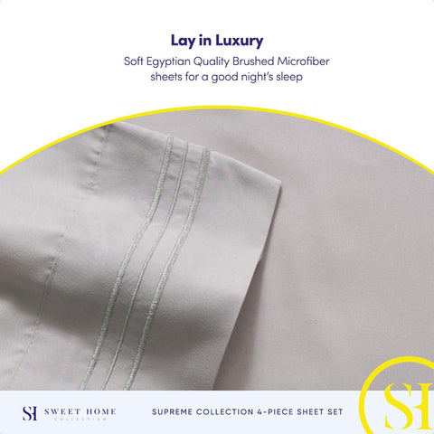 Sweet Home Collection flat layout showing all sizes for clear measurement comparison