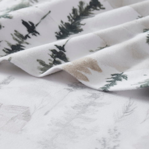 Sweet Home Collection fitted sheet on mattress illustrating 16-inch deep pocket fit