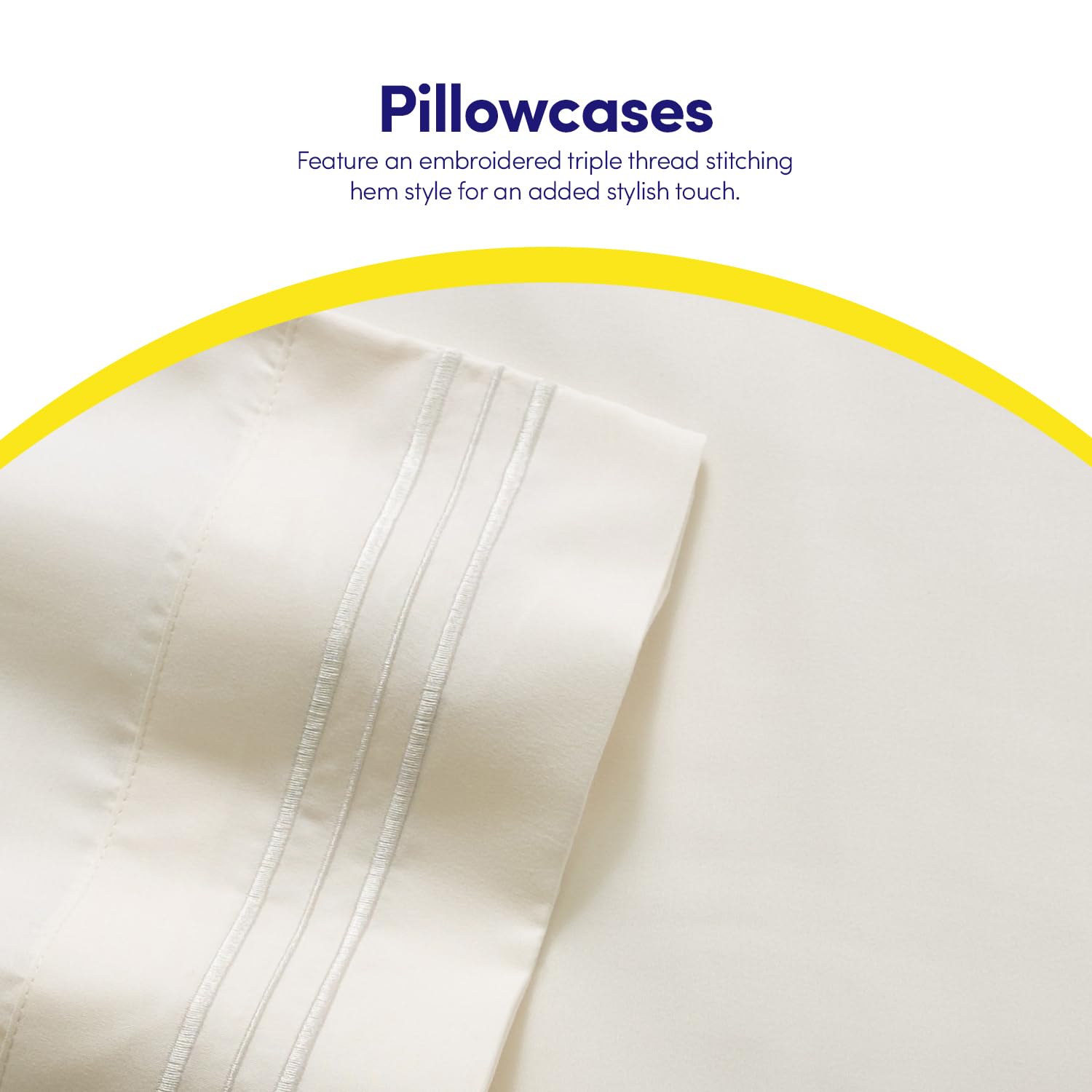 Sweet Home Collection fitted sheet on king mattress for scale and deep-pocket demonstration