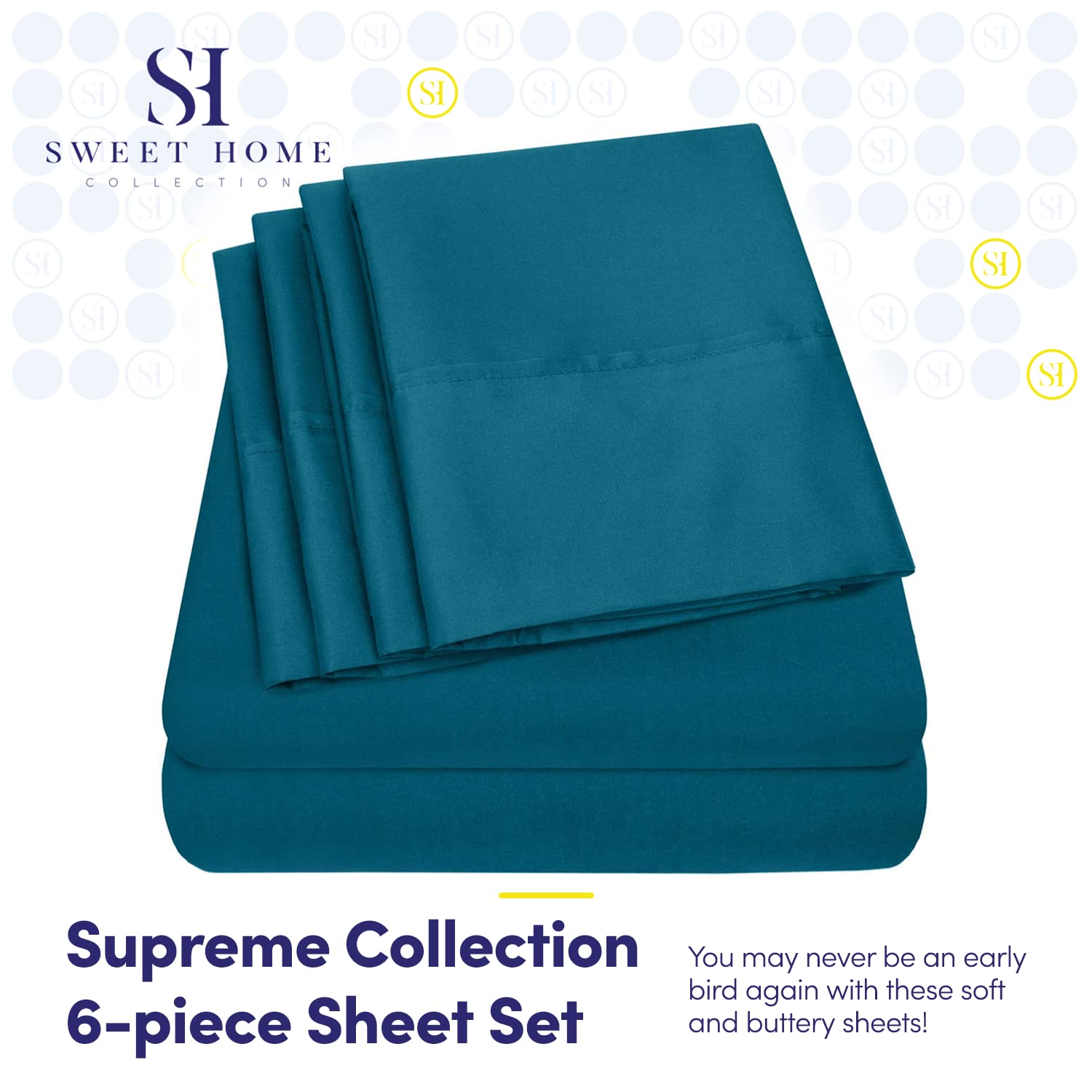 Sweet Home Collection fitted sheet close-up displaying soft 1500 microfiber texture and comfort