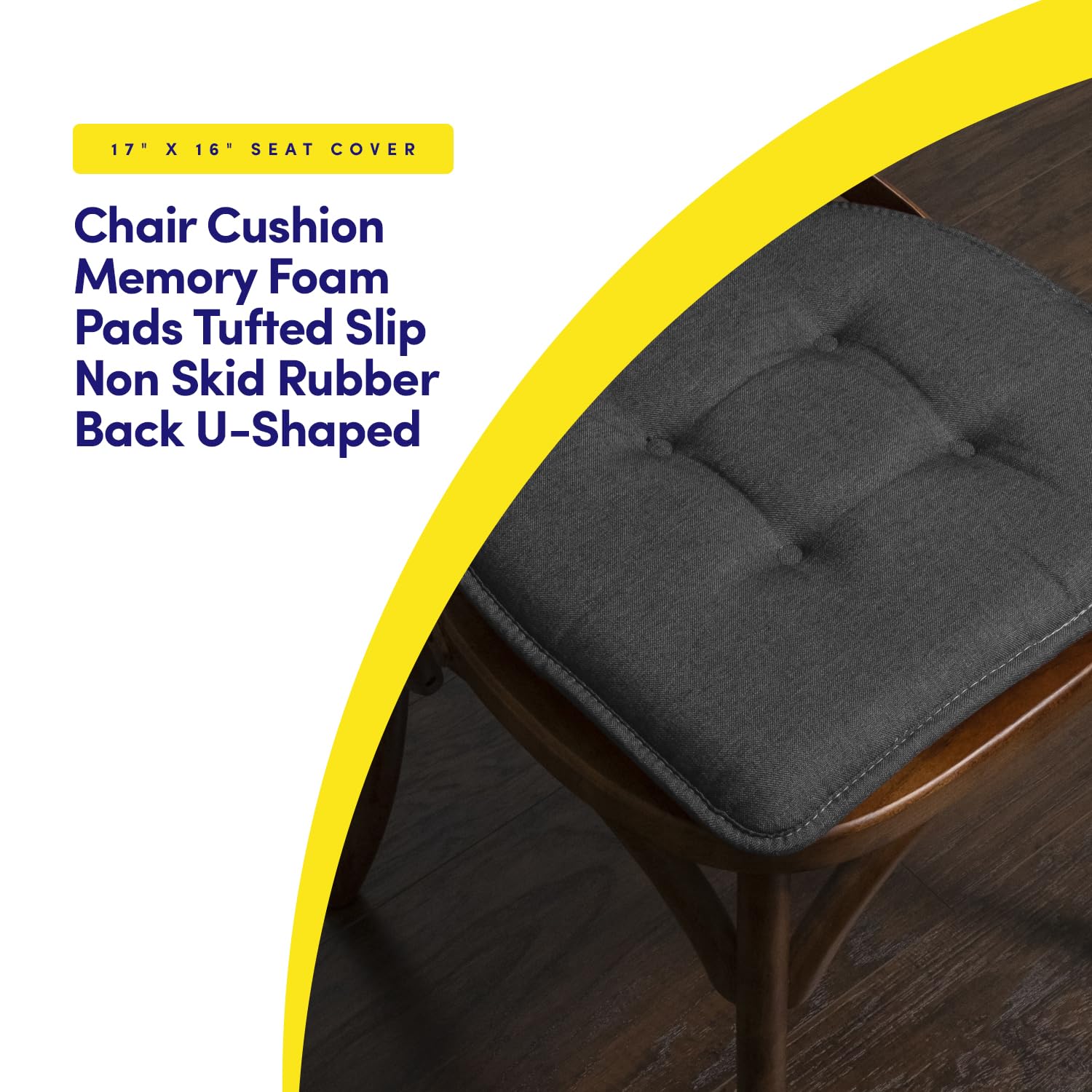 Sweet Home Collection underside showing non-skid rubber backing for secure chair grip