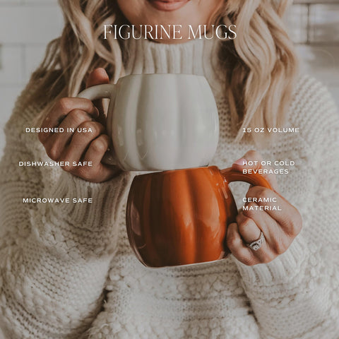 Sweet Water Decor mug held in hand demonstrating true-to-size scale