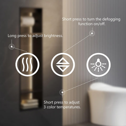 Sweetcrispy anti-fog center detail showing clear reflection after shower