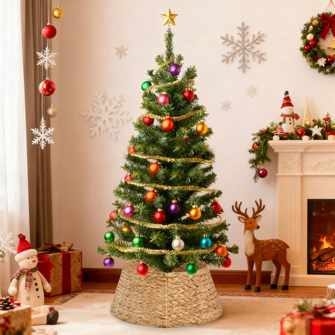 Sweetcrispy collar around decorated tree showing polished look