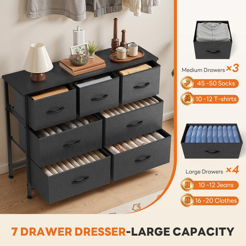 Sweetcrispy dresser styled in bedroom showing space-saving design benefit