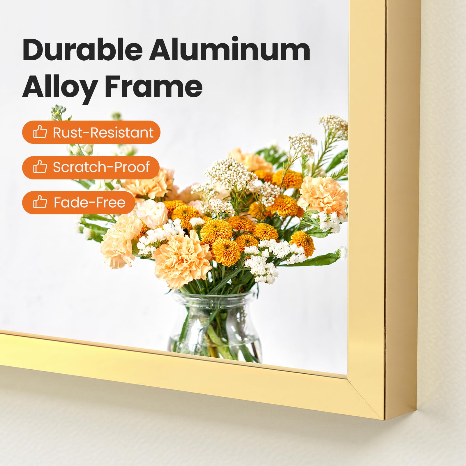 Sweetcrispy mirror in styled entryway showing decorative impact and warm gold tone