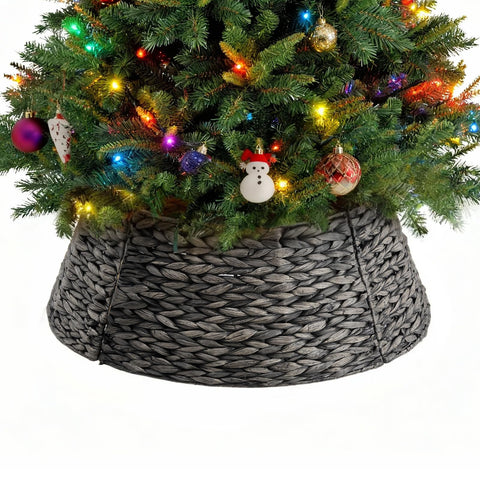 Sweetcrispy front view of black woven collar showing elegant finish and tidy base